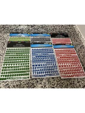 6 Packs - Jot Letters Numbers 370 Count Stickers Scrapbooking Craft